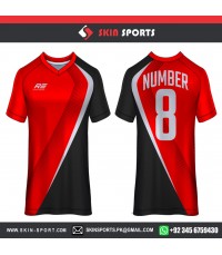 RED BLACK MILES   SOCCER JERSEYS
